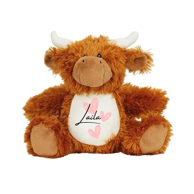 Personalised Highland Cow Gift Bear